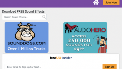 FreeSFX 무료 사운드, 효과음 사이트